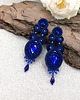 kolczyki soutache Lady kolczyki sutasz granatowe wieczorowe lekkie z kryształkami 2