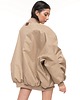 kurtki damskie Kurtka typu bomber oversize mocca 2