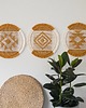 makramy Geometryczna makrama Aztec musztardowa 1