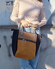 torby na ramię Miodowo czarna torba Shopper z nubuku Nevada 4