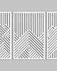 Ozdoby na ścianę 3D DEKORACYJNE PANELE GEOMETRYCZNE, NOWOCZESNA DEKORACJA ŚCIENNA, BIAŁY 3