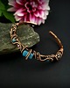 bransoletki wire wrapping Ozdobna bransoleta mankietowa z apatytem 3