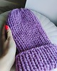 czapki damskie Wełniana czapka na drutach WOOLLY liliowa 3