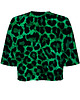 t-shirt damskie DR.CROW T-shirt Krótki CROP Green Panther 1