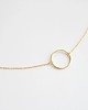 złote naszyjniki 16k Gold Plated Circle Necklace 3