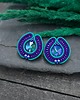 kolczyki soutache Kolczyki sutasz sztyfty morsko fioletowe okrągłe Amber 2