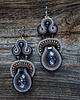 kolczyki soutache Kolczyki w kolorze brązu, szarości i srebra 3
