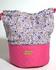 kosmetyczki Worek-kosmetyczka duża "kolorowe kwiatuszki" różowa 1