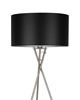 lampy podłogowe Lampa Podłogowa Hugo E27 Satyna z abażurem 50 cm 1
