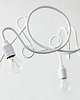 lampy wiszące Wyjątkowa lampa w kolorze białym - chaos - 1