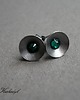 kolczyki wire wrapping Miseczki -szmaragdowe 2