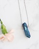 wisiory Blue-Green Titanium Crystal Point Necklace 3