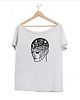 t-shirt damskie Kobieta Botaniczna Szary Oversize 1