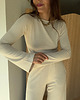 bluzki z długim rękawem damskie Longsleeve Sense cappucino foam bawełna 4