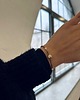 bransoletki złote Delikatna bransoletka z serduszkiem z dodatkiem perełek 1