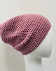 czapki damskie Czapka przejściowa cienka beanie smerf bawełna róż 2