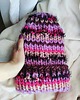 czapki damskie Wełniana kolorowa czapka na drutach WOOLLY pink bubble 1