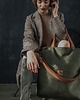 torby na ramię Wodoodporna torba khaki z brązowymi paskami 4