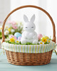 ozdoby wielkanocne Figurka Ozdoba Dekoracja Stołu na Wielkanoc 3D do Koszyka Stojąca Zajączek 1