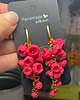 kolczyki z masy plastycznej Kolczyki malina wiszące polimerowa glina ręcznie robione 2