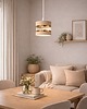 lampy wiszące Lampa Wisząca Casmira Kaszmirowo-Złota LED E27 15cm 4