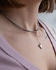 chokery Naszyjnik Silver Heart Drop 3