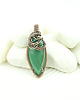 wisiory Wisiorek z zielonym agatem  wire wrapping 1