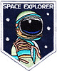 naszywki na ubrania Naszywka termoprzylepna Space Explorer 1