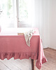 obrusy i serwetki Lniany obrus z falbanką  heavy linen DUSTY PINK 3
