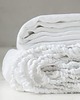 pościel Lniane Prześcieradło Z Gumką PURE WHITE 3