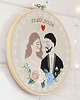 Ślub - inne Personalizowana pamiątka ślubna, haft w tamborku 1