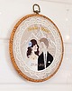 Ślub - inne Personalizowana pamiątka ślubna/rocznicowa, haft w oprawie vintage 4