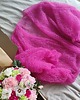 kardigany damskie Różowy kardigan  z jedwabiem i kod mohair Chmurka oversize 4