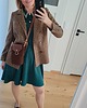 torebki mini Mini Bag Craftbags - czekoladowa z koniakową klapką 1