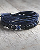 biżuteria męska KOMPLET męskich bransoletek :: navy BLUE & BLACK 1