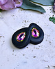 biżuteria różna Tunele do uszu łezki 10-100mm ze szklanym kryształkiem #066 Fuchsia RB 4