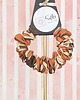 gumki do włosów S wąska gumka jedwabna do włosów jedwab naturalny scrunchie  pomarańczowa 1