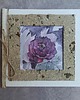 kartki scrapbooking Kartka okolicznościowa - fioletowa piwonia. Akwarela i papier czerpany. 1