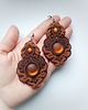 kolczyki soutache Brązowe kolczyki sutasz boho 2