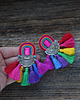 kolczyki soutache Duże i kolorowe kolczyki boho z chwostami 3