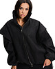 kurtki damskie Parachute washed black denim bomber jacket 6