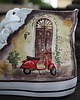 buty męskie Ręcznie malowane wysokie trampki VESPA 2