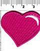 naszywki na ubrania Naszywka naprasowanka SERCE RÓŻ termo haft dla dzieci 4x3,5cm 1
