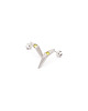 kolczyki srebrne Kolczyki srebrne Geommetry GEMstone / satin silver earrings 5