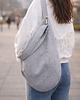 torby na ramię Torba hobo z plecionki tapicerskiej Jasnoszara 3