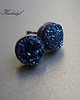 kolczyki wire wrapping Rozgwieżdżone niebo -sztyfty 2