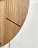 zegary Minimalistyczny zegar z litego drewna dębowego z czarnymi znacznikami 3