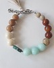 bransoletki z kamieni naturalnych Bransoletka BOHO ART jadeit, turkus, brąz, beż, krem 4