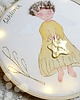 kartki, zaproszenia na chrzest Podświetlany obrazek z aniołkiem, personalizowana pamiątka Chrztu Świętego 3