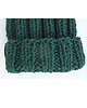 czapki damskie Czapka beanie  z wełną w kolorze szmaragdowym 3